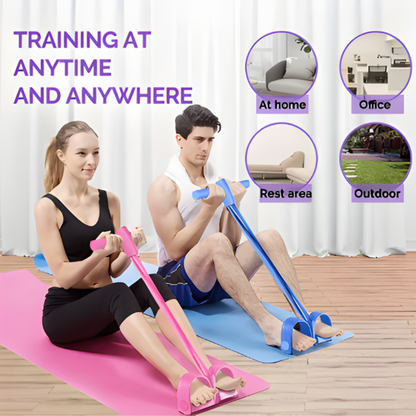 BandTrainer 1+1 GRATIS: Elastisk Lättanbära Fitnesspedalbandstränare