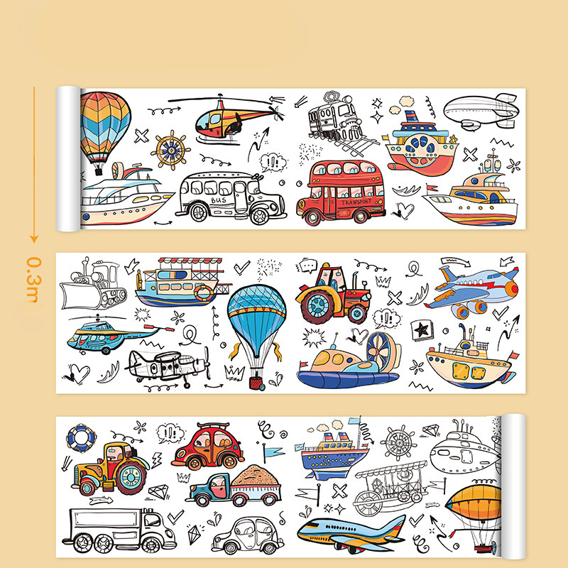 Kletshuts™ ColoringRolls 1+1 GRATIS: Barnens Kreativa DIY Pappersritning Och Färgläggningsrullar
