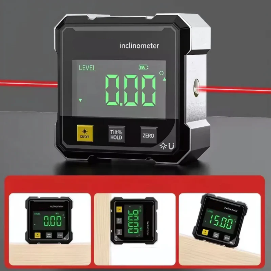 Globetrek° DigitalInclinometer: Digitalt Magnetiskt Sidor Laserlutningsmätare