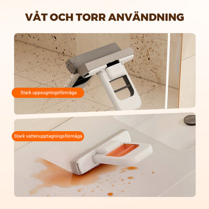 Mini bärbar självvridande mopp