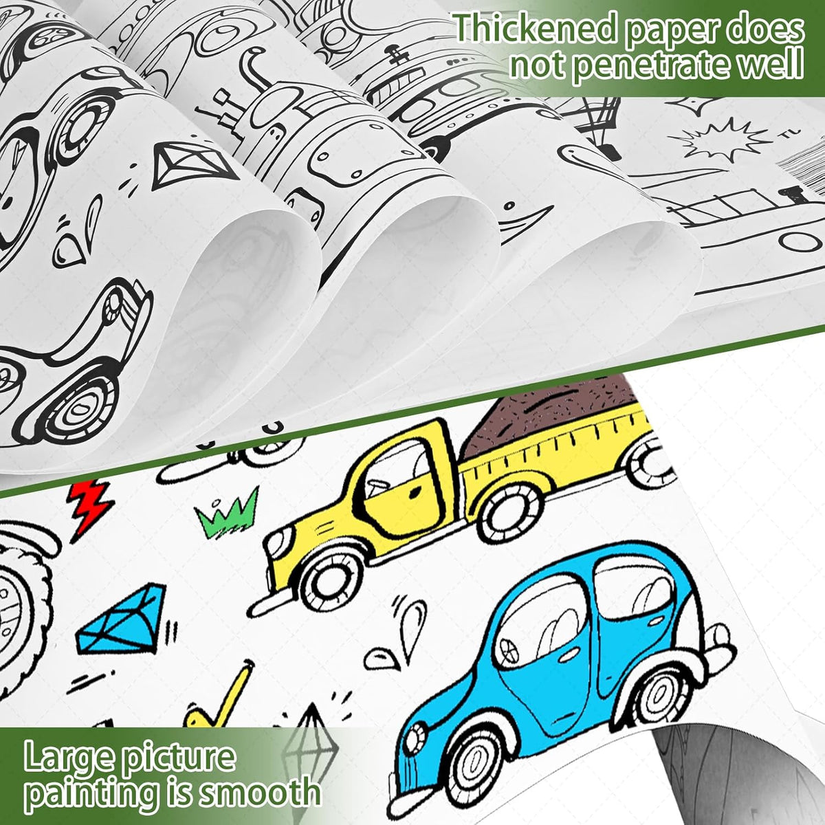 Kletshuts™ ColoringRolls 1+1 GRATIS: Barnens Kreativa DIY Pappersritning Och Färgläggningsrullar