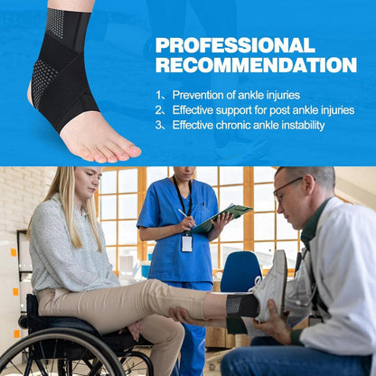 Happy™ AnkleSupport 1+1 GRATIS: Andningsbart Ankelkompressionssmärtlindring Hela Dagen Stöd