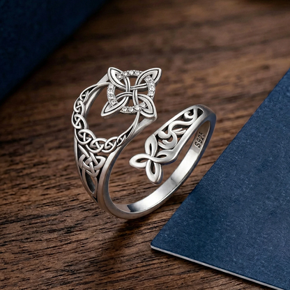 Jewelance™ KnotRing 1+1 GRATIS: Vintage-inspirerad justerbar minimalistisk keltisk knutring