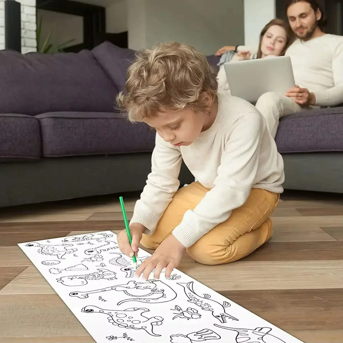 Kletshuts™ ColoringRolls 1+1 GRATIS: Barnens Kreativa DIY Pappersritning Och Färgläggningsrullar