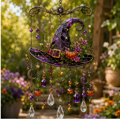 HalloweenChime - Spooky Seasonal Sun Catcher Charm Halloween Vindspel Dekor